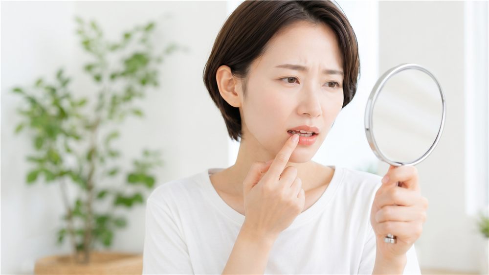 歯みがき中に違和感を覚える様子